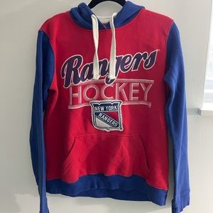 NY Rangers vintage style hooded sweatshirt